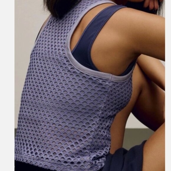 Anthropologie Lavender Mesh tank top Size Medium NWT - Picture 2 of 11